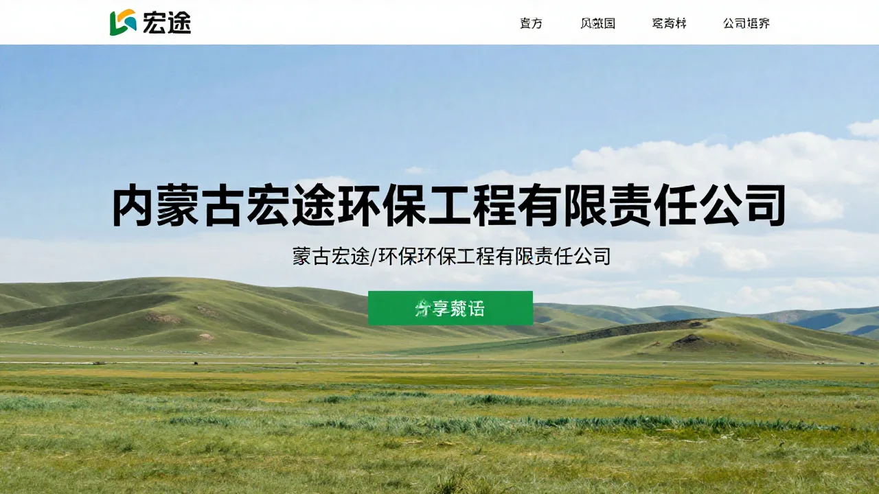 内蒙古宏途环保工程有限责任公司 首页主视觉